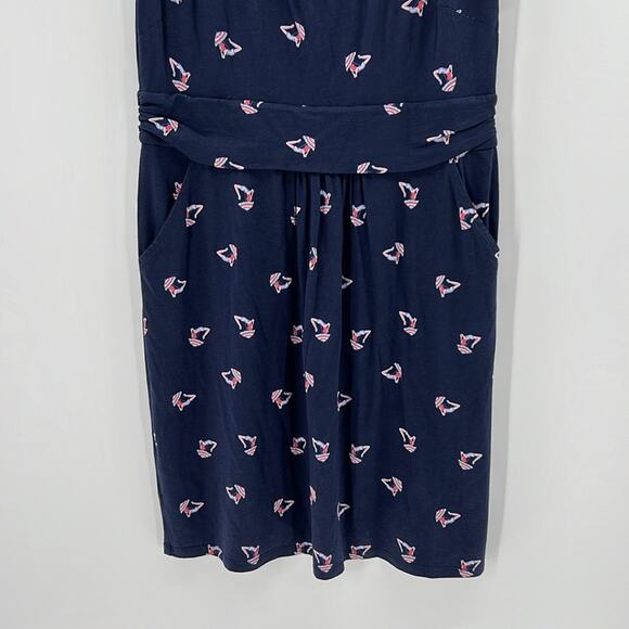 Boden Scoop Neck Knee Length Tank Dress with pockets - Navy - 12 - Picture 3 of 8